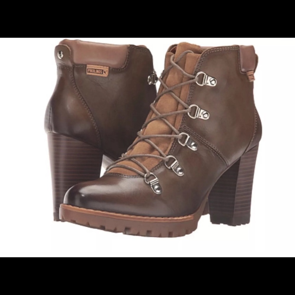 Pikolinos Connelly Leather Ankle Boots Seaweed